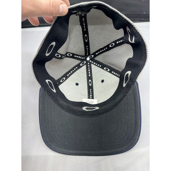 Oakley Aero Performance Trucker Cap Hat Blue Orange Gray Spellout Logo L/XL - Picture 3 of 5